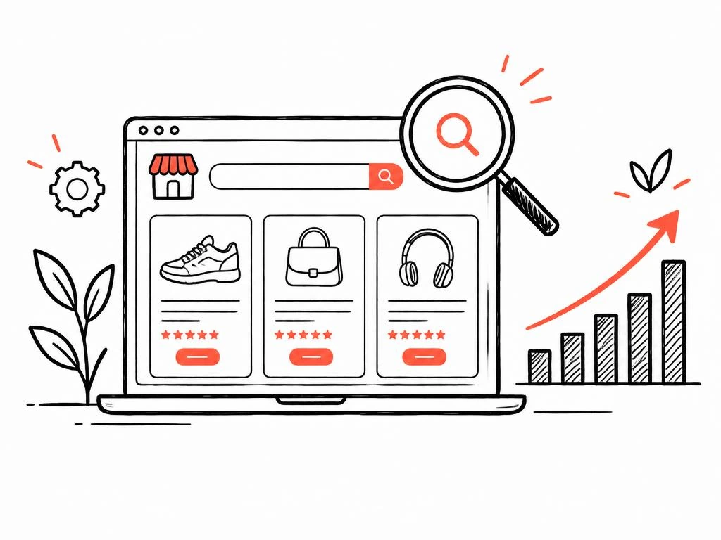 Illustration of google merchant center fix work