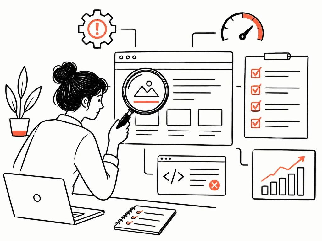 Illustration of google search console error fix work