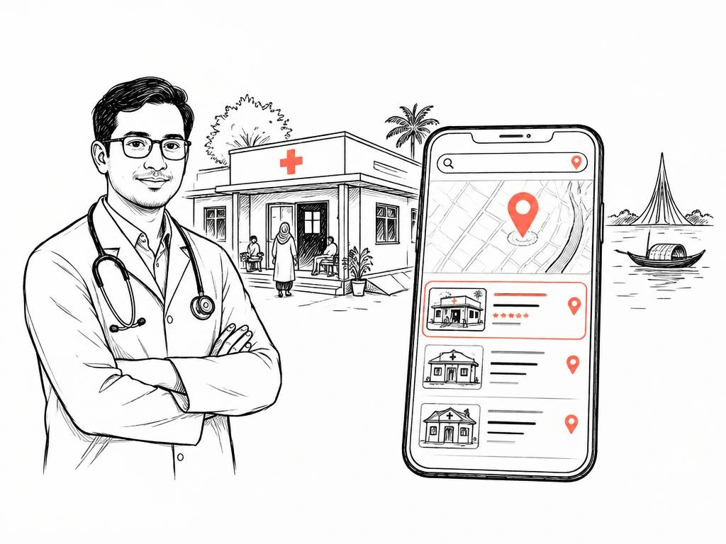 Illustration of SEO for clinics and hospitals