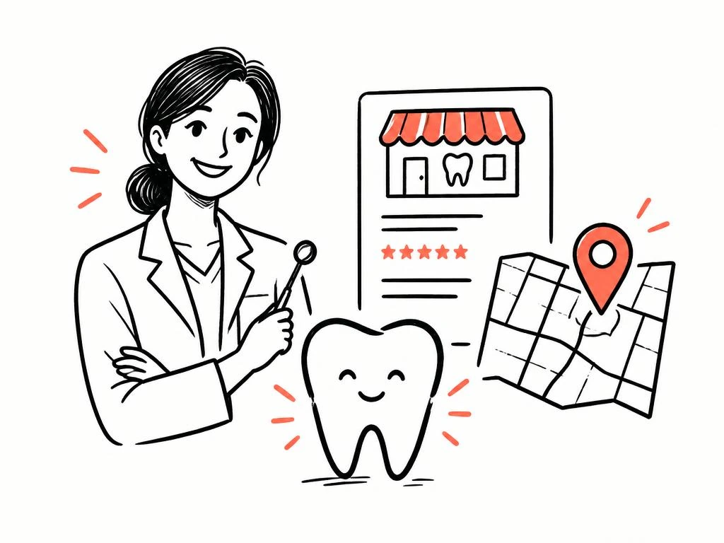 Illustration of SEO for dentists and dental clinics