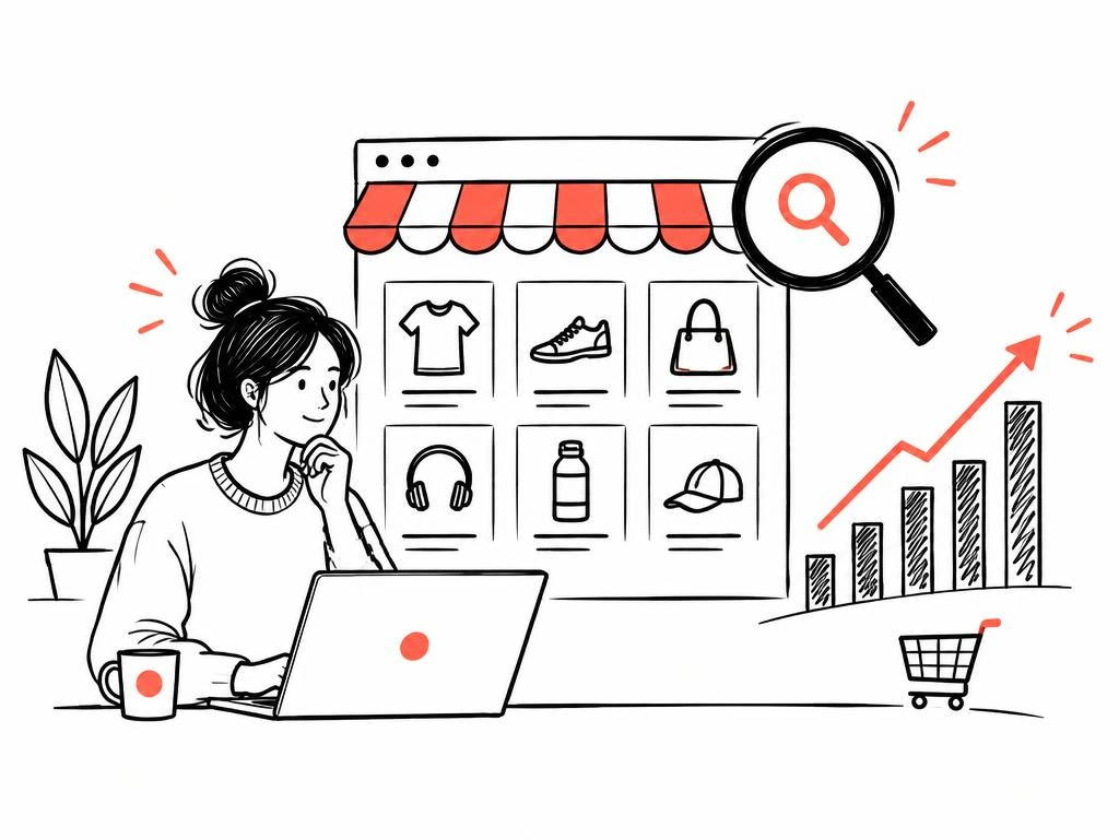 Illustration of SEO for e-commerce stores