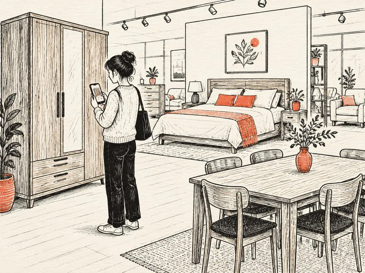 Illustration of SEO for furniture brands and showrooms