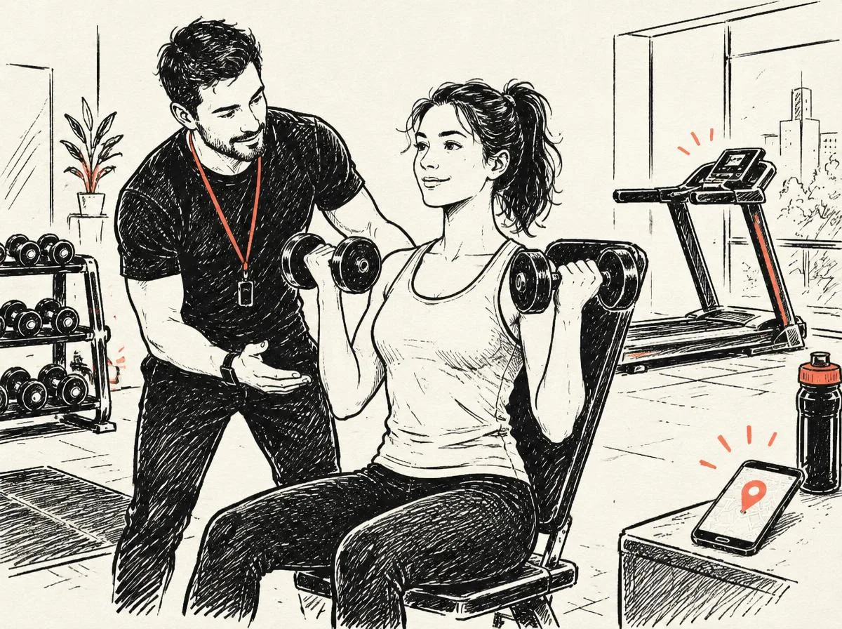 Illustration of SEO for gyms and fitness centres