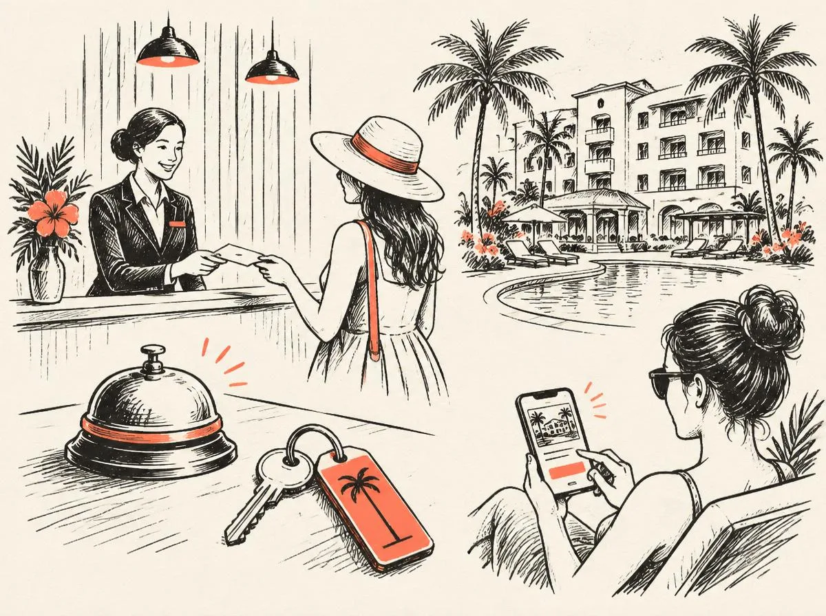 Illustration of SEO for hotels and resorts